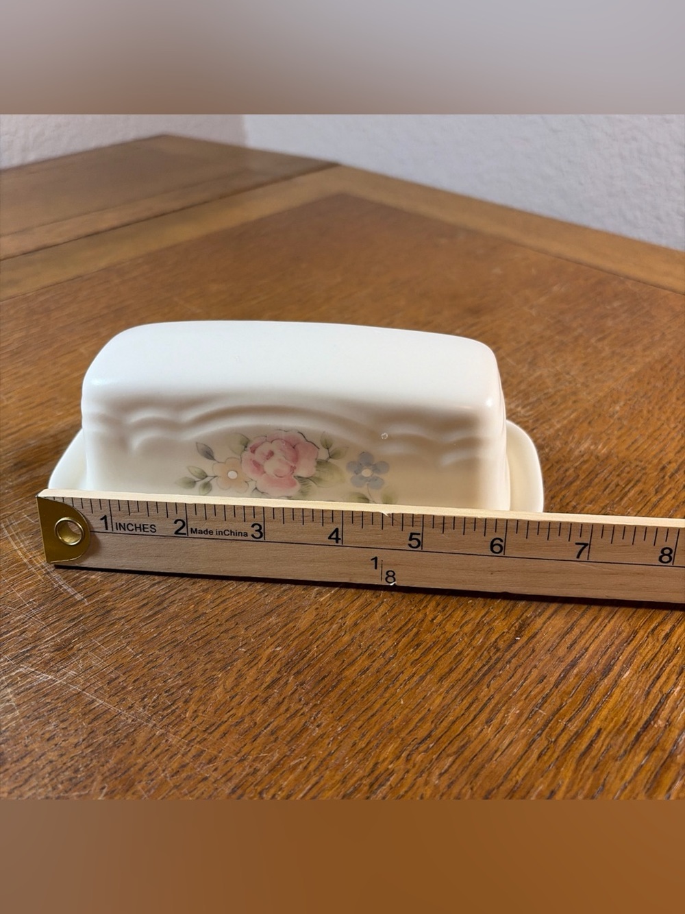 Vintage Pflatzgraff Tea Rose Butter Dish - Picture 7 of 8